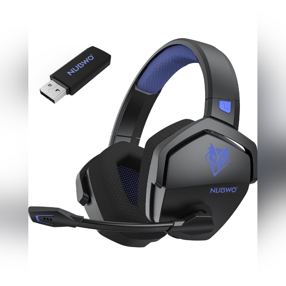 NUBWO G06 Dual Wireless Gaming Headset with Microphone for PS5, PS4, PC, Mobile